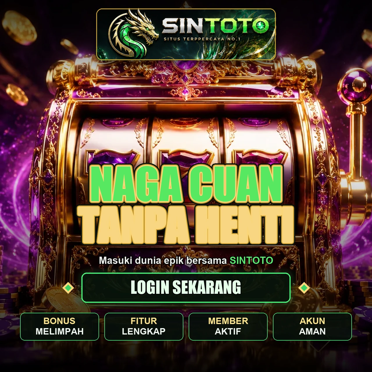 Banner SINTOTO slot gacor terpercaya dengan sistem permainan praktis dan navigasi mudah digunakan